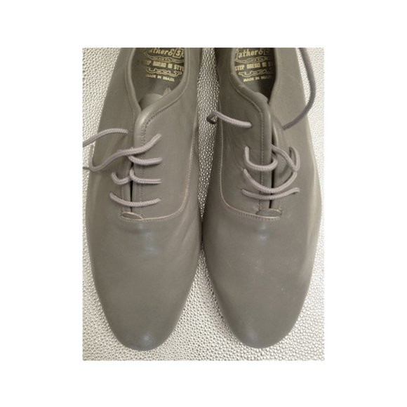 Vtg 80s NOS Mens Father&Son Grey Leather Shoes 10 main image 5